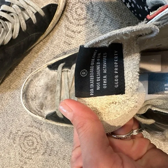 Golden Goose GGDB Slide Leather High-Top Sneakers 43 - Picture 8 of 9